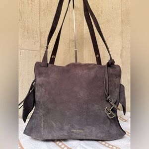 Henri Bendel Misty Gray Nubuck Handbag